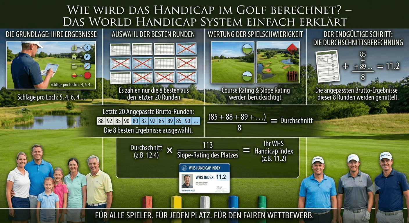 Wie wird das Handicap im Golf berechnet? – Das World Handicap System einfach erklärt